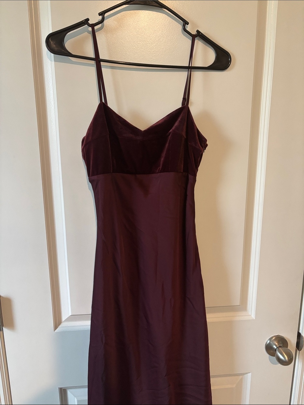 Express Burgundy Velvet Bodice Maxi Dress